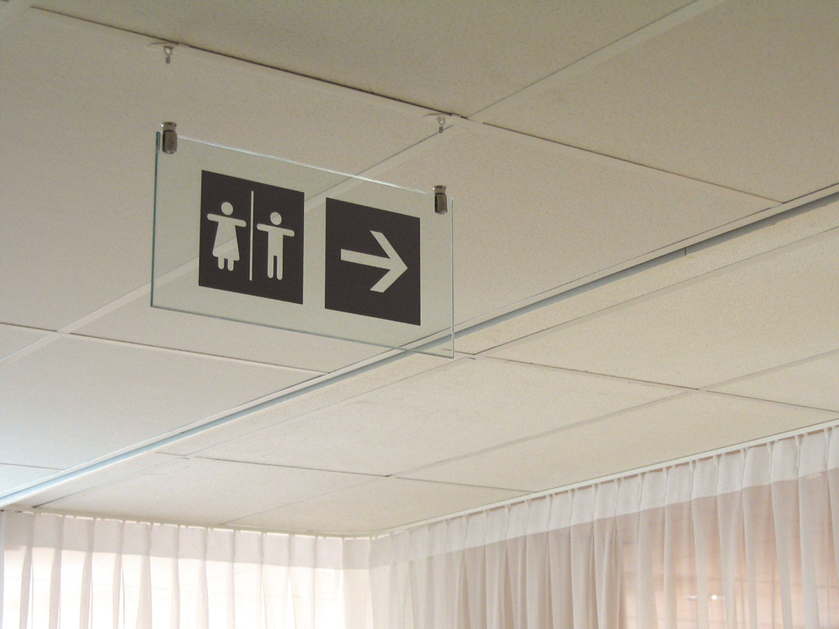 Glazen hangbord