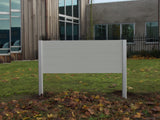 Outdoor Frame 80x80, voorzien van tekstpanelen 100 mm hoog