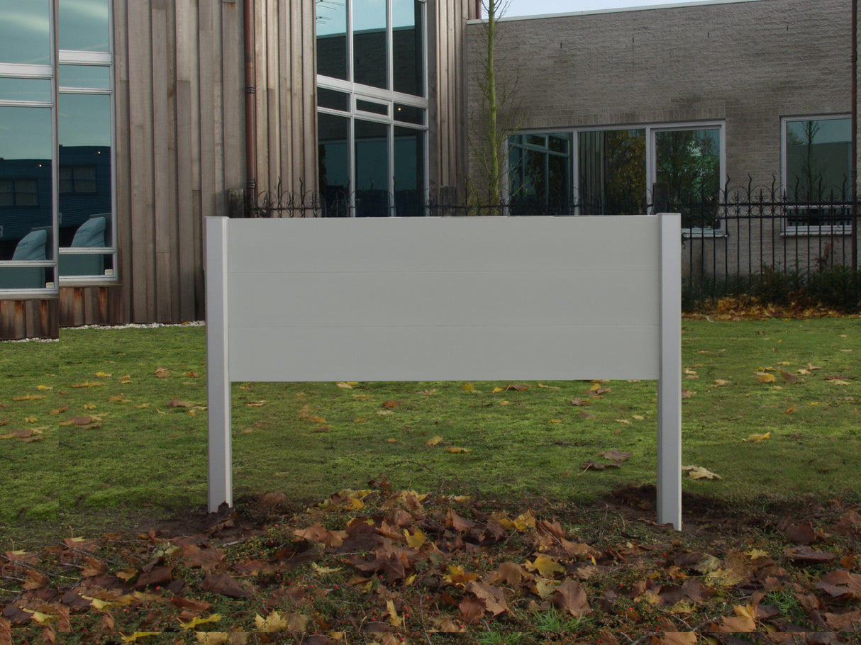 Outdoor Frame 80x80, voorzien van tekstpanelen 150 mm hoog