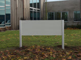 Outdoor Frame 80x80, voorzien van tekstpanelen 150 mm hoog