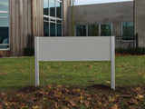 Outdoor Frame 80x80, voorzien van tekstpanelen 250 mm hoog